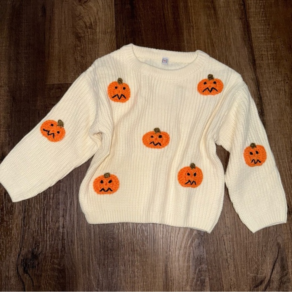 NWT Toddler/Baby Fall Pumpkin/Jack-o’-lantern Knit Sweater